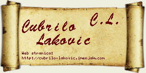 Čubrilo Laković vizit kartica